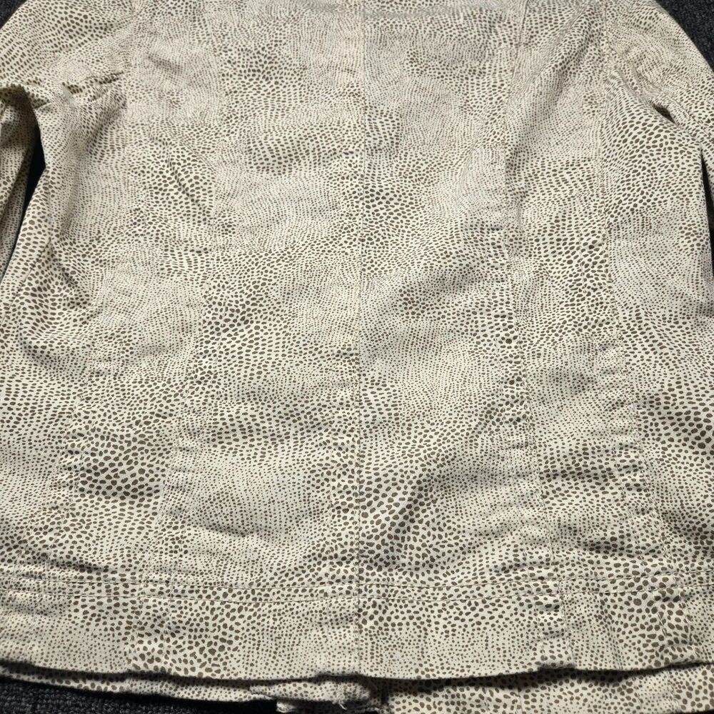 AMI Utility Jacket Womens S Leopard Animal Print Stretch Shacket NWOT - Picture 14 of 16